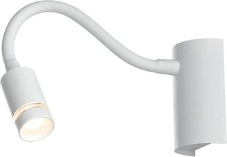 Fan Europe Applique LED KEPLER in metallo bianco con braccio flessibile 3W 3000K (luce calda)