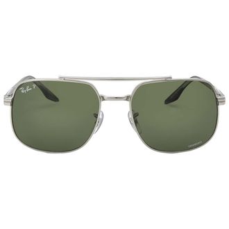 Ray-Ban Polarized Dark Green Square Unisex Sunglasses RB3699 003/P1 56