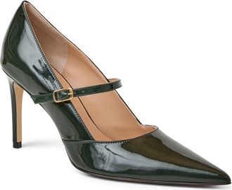 Bruno Magli Prima Pointed Toe Mary Jane Pump in Emerald Patent at Nordstrom, Size 10.5