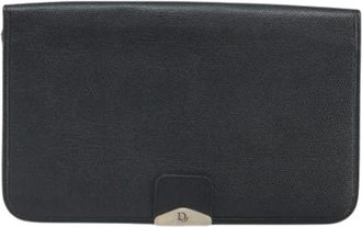Dior Pre-owned Clutches, female, Black, Size: ONE SIZE Pre-owned Vintage chain flap shoulder bag