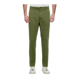 HUGO BOSS Broeken, Heren, Groen, S, Katoen, Slim Fit Groene Chino Broek Kaito
