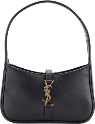 Saint Laurent Borsa a spalla Le 5 a 7 mini in pelle - Nero