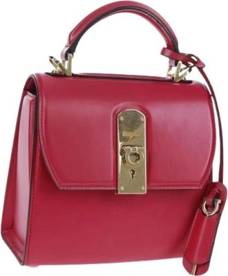 Ferragamo Pre-owned Handbags, female, Red, Size: ONE SIZE Pre-owned Leather Handbag
