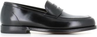 Green George Gepolijste Loafer - Heren - Loafers - Zwart - 45 EU - Leer - Schoenen