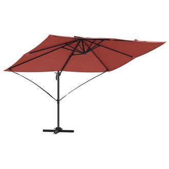Berkfield Home Cantilever Umbrella Terracotta Polyester, Steel Large in Burnt Orange
