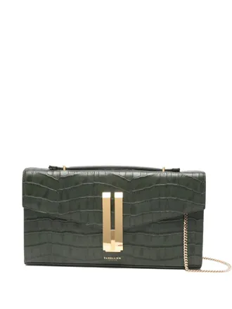 DeMellier Vancouver croc-effect clutch - Groen