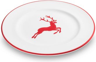 Gmundner Keramik Gmundner Keramik - Gmundner Cer&aacute;mica Robin Ciervo Rojo Plato De Postre Gourmet (&oslash; 22cm)