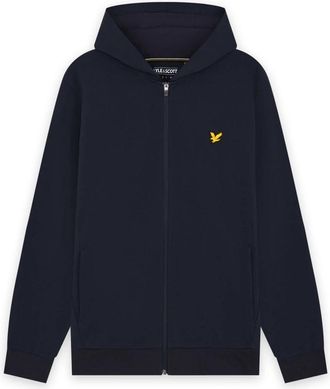 Lyle & Scott Fly Fleece Full-Zip Hoodie - Heren - Vesten met rits - Blauw - S - Nylon - Hoodies & sweatvesten