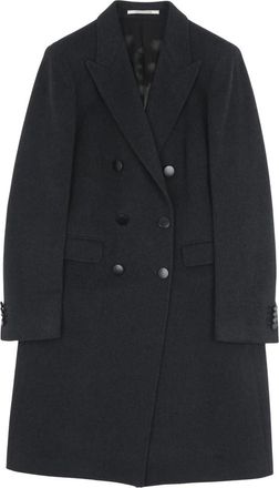 Tagliatore Double-Breasted Coats, female, Gray, Size: L Parigi Coat