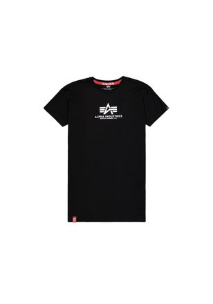 Alpha Industries Longshirt ALPHA INDUSTRIES Basic Long T-Shirt BL W, Damen, Gr. XS, schwarz, Obermaterial: 100% Baumwolle, Shirts Longshirt