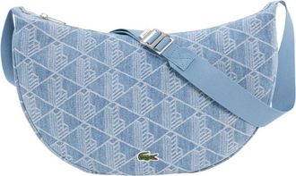 Lacoste Sac Lune Moyen Neocroc - Dames - Schoudertassen - Blauw - ONE Size - Katoen - Tassen