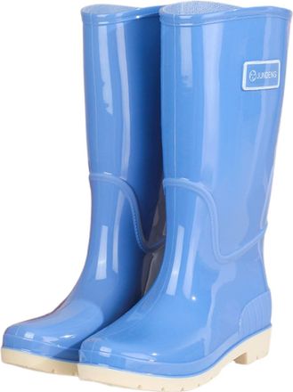 Generic Womens Wellies Outdoor Slip Mid Calf Rain Boots For Hiking Camping Daily Wear Comfortable Low Heel Fashionable Ladies Waterproof Thick Sole High Calf 