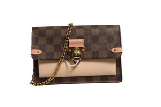 Louis Vuitton Damier Ebene Vavin Chain Womens Wallet (Pre-Owned)