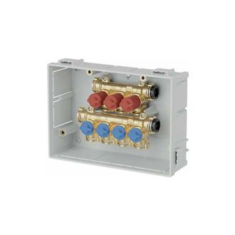 Caleffi Colectores De Distribuci&oacute;n De Agua Sanitaria Premontados En Cajas Con V&aacute;lvulas De Cierre Individuales Caleffi 359 5f-4c