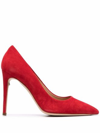 Ferragamo pointed 110mm suede pumps - Red