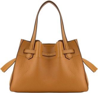 Pourchet Blossom MM Handtas - Dames - Handtassen - Geel - ONE Size - Leer - Tassen