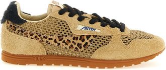 Autry Beige Lace Up Sneakers