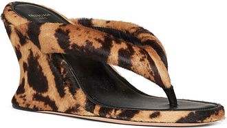 Balenciaga Womens Wedge Thong Sandals Gaeta Multicolour Calf Leather