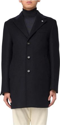 Manuel Ritz Jassen, Heren, Blauw, M, Stijlvolle Grijze Overjas voor Mannen