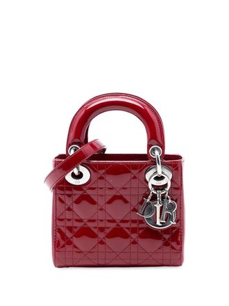 Dior 2014 Mini Patent Cannage Lady Dior satchel - women - Patent Leather - One Size - Red