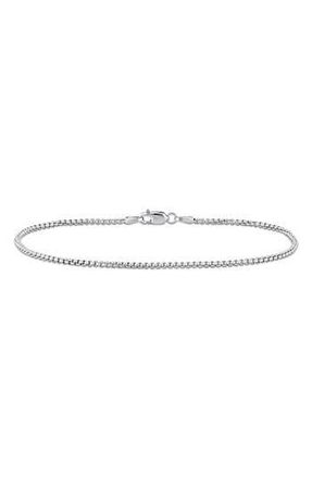 Delmar Round Box Link Bracelet, 1.60mm in Silver at Nordstrom Rack