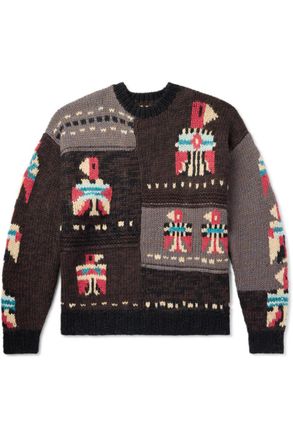 KAPITAL Jacquard-Knit Wool Sweater