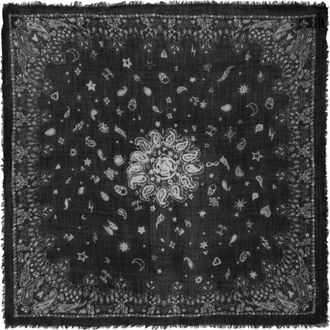 Zadig&Voltaire Nuage Bandana 90 Kasjmier Sjaal - Dames - Wintersjaals - Zwart - ONE Size - Kasjmier - Accessoires