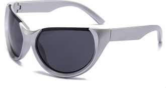 Generic Sports Mens And Womens Sunglasses Outdoor Driving Commuter Sun Glasses(Silver)