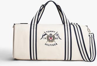 Tommy Hilfiger Nautical Crest Canvas Duffel Bag - Beige