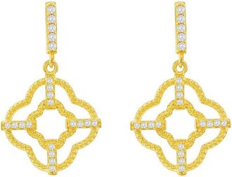 Suzy Levian Suzy Levian Silver Cz Dangle Earrings