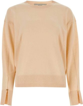 Stella McCartney Wollen Oversized Trui - Dames - Ronde hals truien - Roze - M - Wol - Truien & Vesten