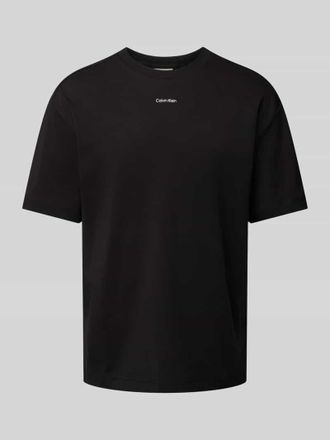 Calvin Klein Oversized T-Shirt mit Label-Print in Black, Größe XL