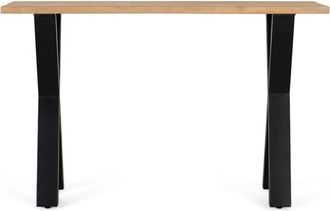 Giner&Colomer Consola de madera de mango 120 cm estilo r&uacute;stico industrial
