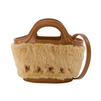 Marni Beige Synthetische Micro Portemonnee Tropicalia - Dames - Handtassen - Beige - ONE Size - Polyester - Tassen