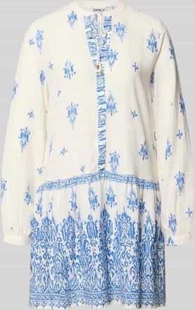 Only Tunika Freizeitkleid aus Baumwoll-Viskose-Mix Modell ALMA in Marine, Gr&ouml;&szlig;e XS