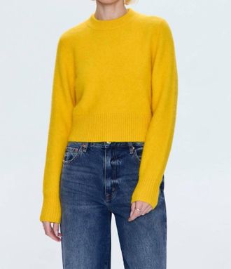 Pistola Denim Sara Crewneck Sweater In Citron
