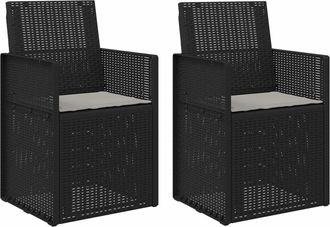 vidaXL Sillas De Comedor De Jard&iacute;n 2 Uds. Antracita Y Gris Claro Pp Vidaxl
