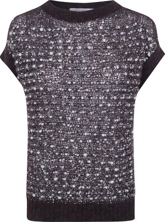 D.exterior D. EXTERIOR Gilet Sweater Crystals Round Neck