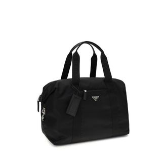 Prada Mens Black Recycled Polyamide Luggage And Travel Bag