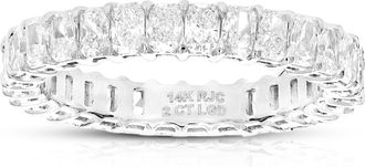 Vir Jewels 2 cttw Radiant Lab Grown Diamond Eternity Ring Wedding Band in 14K White Gold For Women