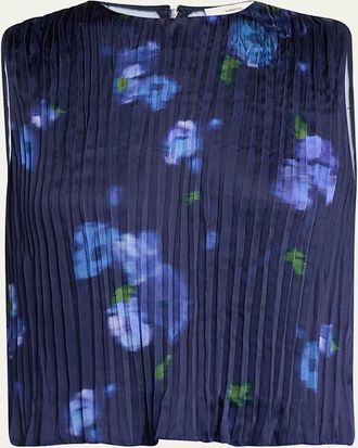 Vince Blurred Poppy Top