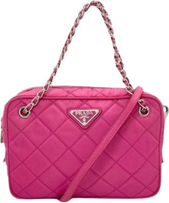 Prada Pre-owned Shoulder Bags, female, Pink, Size: ONE SIZE Pre-owned Vintage Shoulder Bag