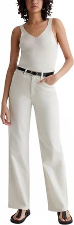 AG - Adriano Goldschmied Kora High Rise Wide Leg Jean In Opal Stone