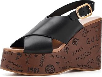 Guess Yarisel Womens Wedge Shoes Black : 10 M, Faux Leather