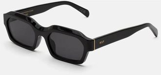 Retro Superfuture Sunglasses, unisex, Black, 56 MM, Black Square Sunglasses Unique Style