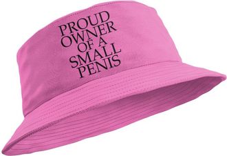 Generic Funny Bucket Hat Proud Owner of A Small Penis (UK, Alpha, L, Pink)