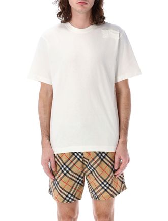 Burberry Mens Cotton T-shirt - Ivory - Size X-Small