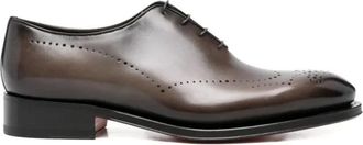 Santoni Business Shoes, male, Brown, Size: 10 1/2 US Oxford