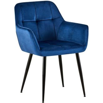 Clp Silla de salón Emia en terciopelo Terciopelo Azul