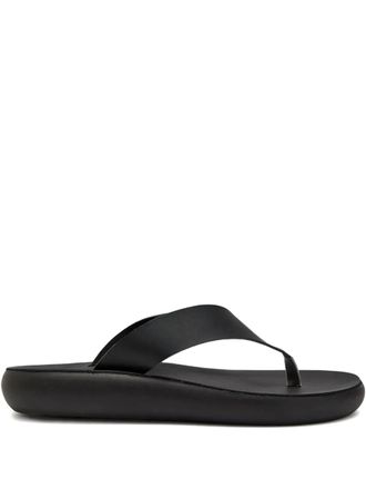 Ancient Greek Sandals Charys Comfort leather flatform sandals - Black